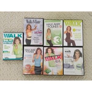 7 Piece DVD Set Leslie Sansone Walking Fitness Exercise Set